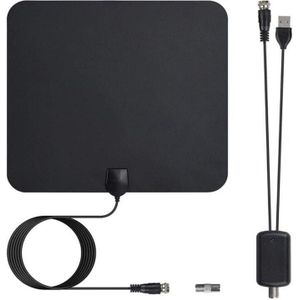 Tv Antenne, Amplified Digitale Hdtv Antenne, Ondersteuning 4K 1080P Hd Vhf Uhf Lokale Kanalen, 80 Miles Range Met Versterker