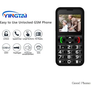 Sos Yingtai T11 Oudere Cellphone Functie Senior Telefoon 2.2 Inch Fm Torch Speed Dial Grote Drukknop Bar Mobiele Telefoon dual Sim-kaart