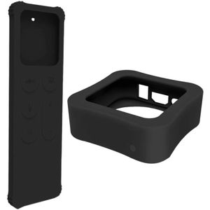 Afstandsbediening Geval En Tv Box Beschermhoes Voor Apple Tv 4K 5Th / 4Th - [Anti Slip] shock Proof Silicone Cover Voor Apple Tv
