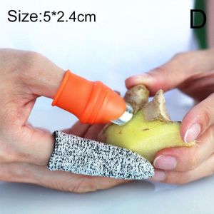 1 Set Siliconen Vinger Beschermer Met Mes Voor Fruit Groente Duim Mes Vinger Guard Keuken Gadgets Keuken Accessoires