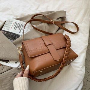 Vintage Stone Lederen Shoudler Crossbody Tassen Voor Vrouwen Zadel Handtassen Dames Messenger Bags Toevallige Bakken Vrouwelijke Portemonnee