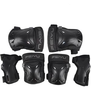 6 Stks/set Beschermende Gear Set Schaatsen Helm Kniebeschermers Elleboog Pad Pols Hand Protector Voor Kinderen Volwassen Fietsen Roller Rock klimmen