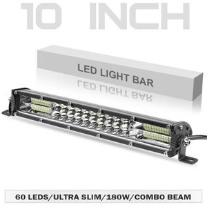 Ultra Slanke Led Licht Bar 10Inch 20 Inch Dual Rij Led Bar Combo Beam Werk Lamp Rijden Lichten Voor auto Jeep Off Road 4X4 12V 24V