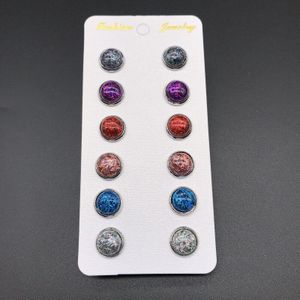 Yanxyad 12 Paren/set Statement Oorbellen Voor Vrouwen Mode Maan Universe Zilver Kleur Sterren Earring