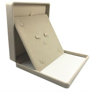 19X19X5Cm Pu Leer Fluwelen Sieraden Oorbel Ketting Box Voor Jewerlley Set Display Storage Case