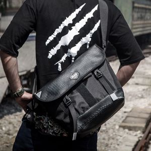Fixed Gear Fiets Sport Tas Grote Capaciteit Fiets Messenger Bag voor Mannen Jongens Laptop Sporttassen Zwart Skateboard Schouder