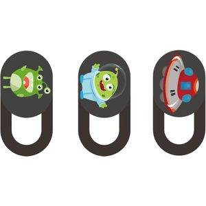 3Pcs Camera Cover Slide Praktische Patroon Tablet Webcam Blocker Camera Cover Slide Laptop Camera Cover