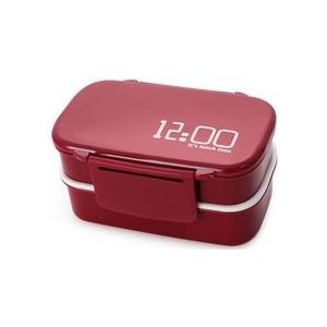 Grote Capaciteit 1400Ml Dubbele Laag Plastic Lunchbox Magnetron Bento Box Voedsel Container Lunchbox BPA Gratis