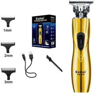 Kemei Professionele Draadloze Tondeuse Hollow Carbon Stalen Blad Tondeuse Rand Snijden Haar Trimmen Machine