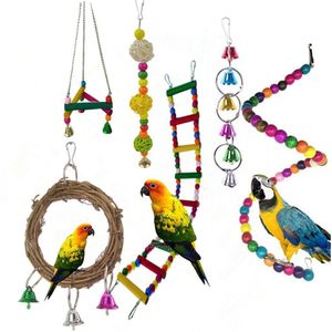 Vogelkooi Ornamenten Vogel Kooi Levert Papegaai Speelgoed Vogel Benodigdheden Schommels Vogel Trappen Opknoping Strings