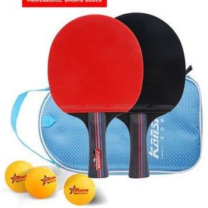 tafeltennis racket Ddouble Puistjes-in rubber Ping Pong Racket tenis de mesa tafeltennis