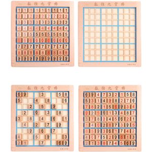 Wiskunde Houten Sudoku Puzzel Bordspel Met Nummer Tegels Educatief Logic Training Interactieve Spel Voor Kinderen Kinderen