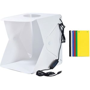20/30/40Cm Mini Softbox Led Drie-Kleur Usb Oplaadbare Fotografie Accessoires Studio Vouwen Achtergrond Kit voor Dslr Camera
