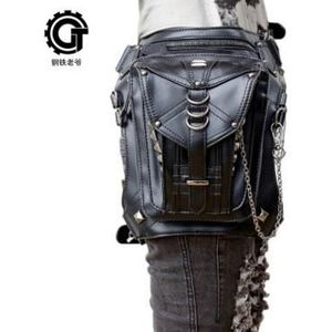 Mode Vrouwen Holster Been Heuptas Zwart Leer Motorfiets Dij Tas Retro Rock Steampunk Crossbody Schouder Hip Terug Packs