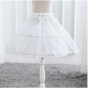 Zomer Meisje Tutu Rokken Petticoats 2 Hoops Kids Onderrok Rok Kant Trim Kinderen Bruiloft Accessoires Meisje Petticoat Crinoline