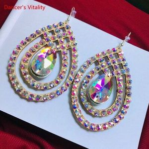 Buikdans Vrouwelijke Volwassen High-End Prachtige Oorbellen Sieraden Handgemaakte Gekleurde Diamant Prestaties Oor Accessoires