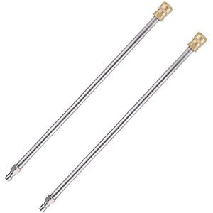 Hogedrukreiniger Verlengstuk, 17-Inch Rvs 1/4 Inch Quick-Connect Elektrische Sproeierkop, 2 Stuks