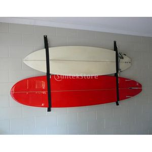 Surfplank Longboard Sling Muur Opslag Beveiligen Strap / Rack Systeem Sup Garage Hanger Keeper-Houdt 2 Boards