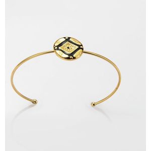 Wild & Gratis Goud Open Bangles Voor Vrouwen Rvs Ronde Vorm Zwart Rood Kleur Vintage Armbanden Sieraden Huwelijkscadeau