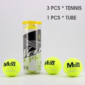 3Pcs Training Tennis Volwassen Jeugd Professionele Training Tennisbal Voor Beginner Rubber Geschikt Voor Beginner School Club