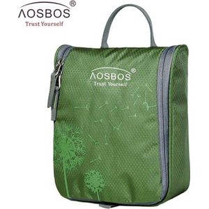Aosbos Grote Waterdichte Make-Up Tas Voor Vrouwen Mannen Nylon Reizen Cosmetische Bag Organizer Case Benodigdheden Make Up Wassen Toilettas Kit