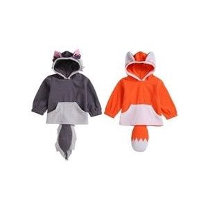 Pasgeboren Baby hoodies Baby meisjes jongen katoen hooded stijl cartoon animal Kids herfst winter Lange Mouwen katoenen Kleding 0- 24 M