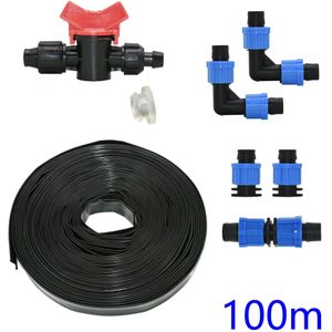 16mm drip tape voor irrigatiesysteem Drip irrigatie Tape Bevloeiing 0.2mm wanddikte Afstand 150mm 300mm