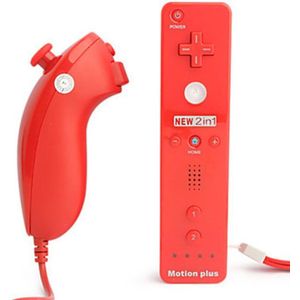 2 in1 Remote Joystick Controller voor Wiimote ingebouwde Motion Plus Inside Remote Game Controller Nunchuck Voor Nintendo Wii