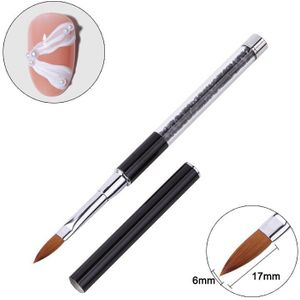Nail Uv Gel Brush Liner Pen Kristal Handvat Manicure Nagels Franse Art Acryl Uv Gel Puntjes Pen Extension Schilderen Borstel gereedschap