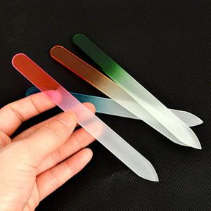 2 Stks/set Nagelvijlen Kat Patroon Crystal Glass Nail File Met Faux Black & White Vergulde Plastic Hard Case Nail gereedschap