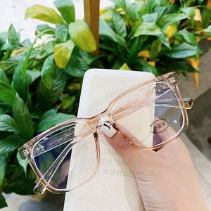 TR90 Grote Glazen Anti Blauw Licht Man Retro Accessoires Zwart Vierkante Brillen Voor Vrouwen Optische Transparante Frame 5456