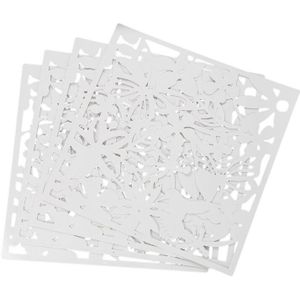 4 Stuks Screen Voor Woonkamer Opknoping Scherm Gordijn Van Kamer In Polyethyleen Partitie Van Room Wit 40X40 cm