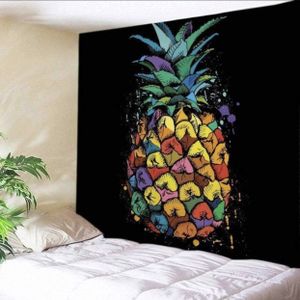 Kleurrijke Ananas Tapijt Muur Opknoping Psychedelische Hippie Trippy Deken Tropische Slaapkamer Thuis Boerderij Decor Keuken
