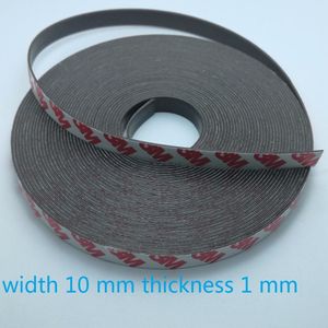 10 Meter Rubber Magneet 10*1 Mm Zelfklevende Flexibele Magnetische Strip Rubber Magneten Tape Breedte 10 Mm Dikte 1 Mm 10X1 Mm