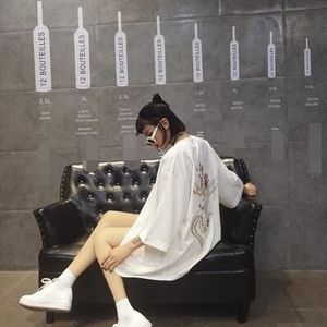 Mode Lente Zomer Zwarte Kleur Jas Japanse Kimono Vest Kimono Vrouwelijke Haori Voor Vrouw Man Losse Dunne Buitenste Kledingstuk
