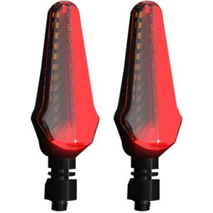 Super Heldere Motorfiets Indicatoren Vloeiende Knipperlichten Universal 12 LED Motorfiets Richtingaanwijzer LED Bi-kleur Heldere Lichten