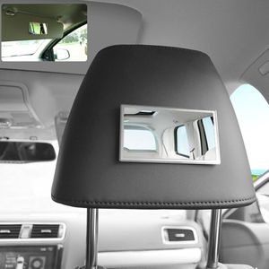Auto Interieur Cosmetische Spiegel Roestvrij Staal Draagbare Zonwering Make-Up Spiegel Praktische Auto Accessoires Kleine Maat 110*65mm