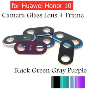 Voor Huawei Honor 10 Back Rear Camera Glas Lens Met Frame Houder Met 3M Lijm Voor Honor 10 Vervanging reparatie Onderdelen