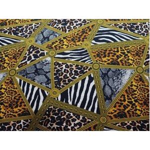 100cm * 148cm Afrika Luipaard print Patchwork Stof Crêpe Satijnen jurk Charmeuse materiaal
