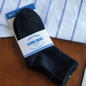 Sokken Sets 3Pairs Kinderen Wit Zwart Pure Sokken Voor Meisjes Kids School Sokken Zachte Ademend Warm Katoen sokken
