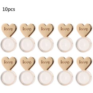 10Pcs Hart Liefde Magie Oorbel Lifters Oorbel Liften Backs Verstelbare Hypoallergeen Oorbel Noten Oorlel Ondersteuning