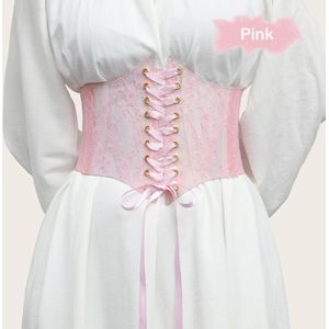 Mode Taille Corset Riem Voor Vrouwen Transparant Kant Brede Vrouwelijke Strik Weven Retro Band Afslanken Body Riemen Jurk Gordel