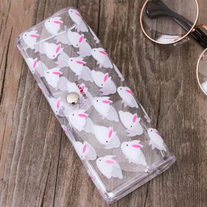 Seemfly Transparante Bril Case Kawai Draagbare Eenvoudige Zonnebril Doos Zachte Anti-Collision En Stofdicht Bijziendheid Bril Case