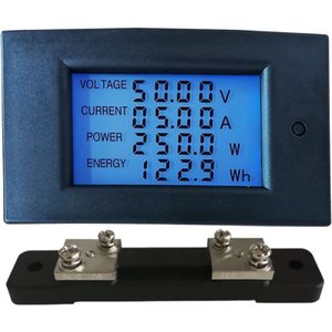 Dc 50A 5KW Digitale Wattmeter Power Panel Meter Monitor Power Energie Voltmeter R9JC