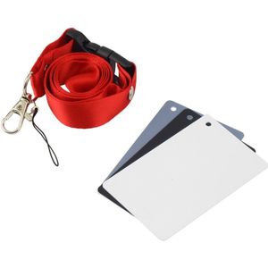 3 In 1 Pocket-Size Digitale Camera 18% Wit Zwart Grijs Balance Kaarten Met Neck Strap Voor digitale Fotografie