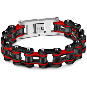 Heren Armband Punk Mannen Blauwe Motor Bike Keten Titanium Rvs Locomotief Fiets Chain Armbanden Pulseras