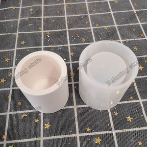 Ronde Mini Pot Beton Silicone Mold Vierkante Pen Container Kaarshouder Gips Gips Mal Potlood Vaas Cement Klei Mallen