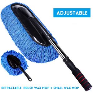 Autowasseretteborstel Cleaning Mop Bezem Verstelbare Telescopische Lange Handvat Auto Cleaning Tools Draaibare Borstel