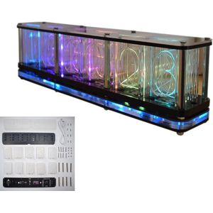 Tijd Tube Glow Buis Quasi-Glow Buis Klok Led Digitale Full Color Rgb Nachtlampje Bar Sfeer Klok Thuis decoratie