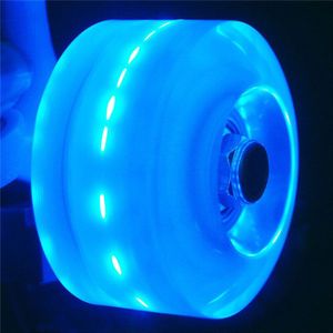 [32*58mm] Originele Led Knippert 82A PU Skates Wiel Quad Skates Wielen met Lagers Magnetische Kern dubbele Roller 8 stks/set